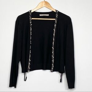 MARK NEW YORK open pearl trim cardigan Sz XL